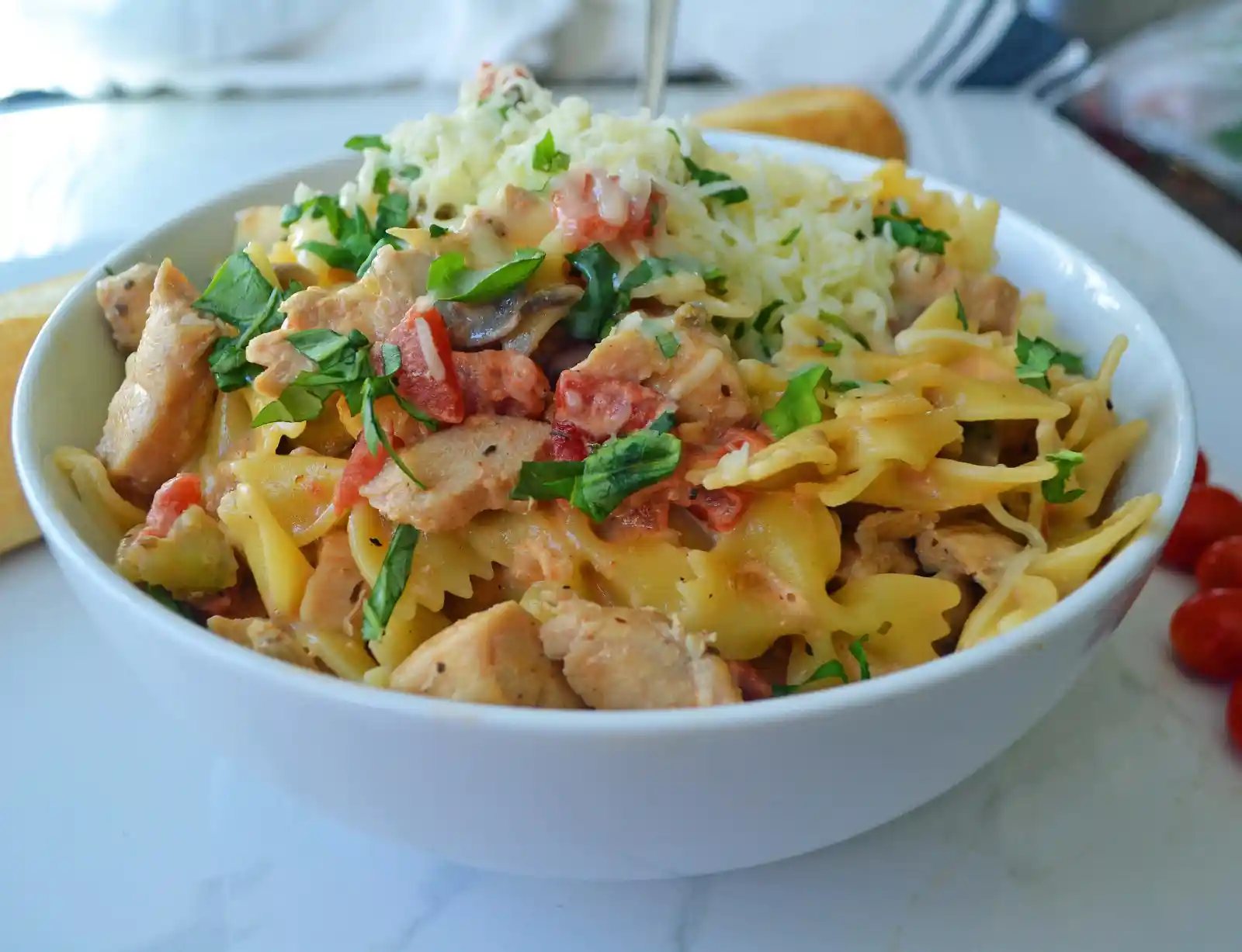 All Dressed Up Bowtie Chicken Pasta