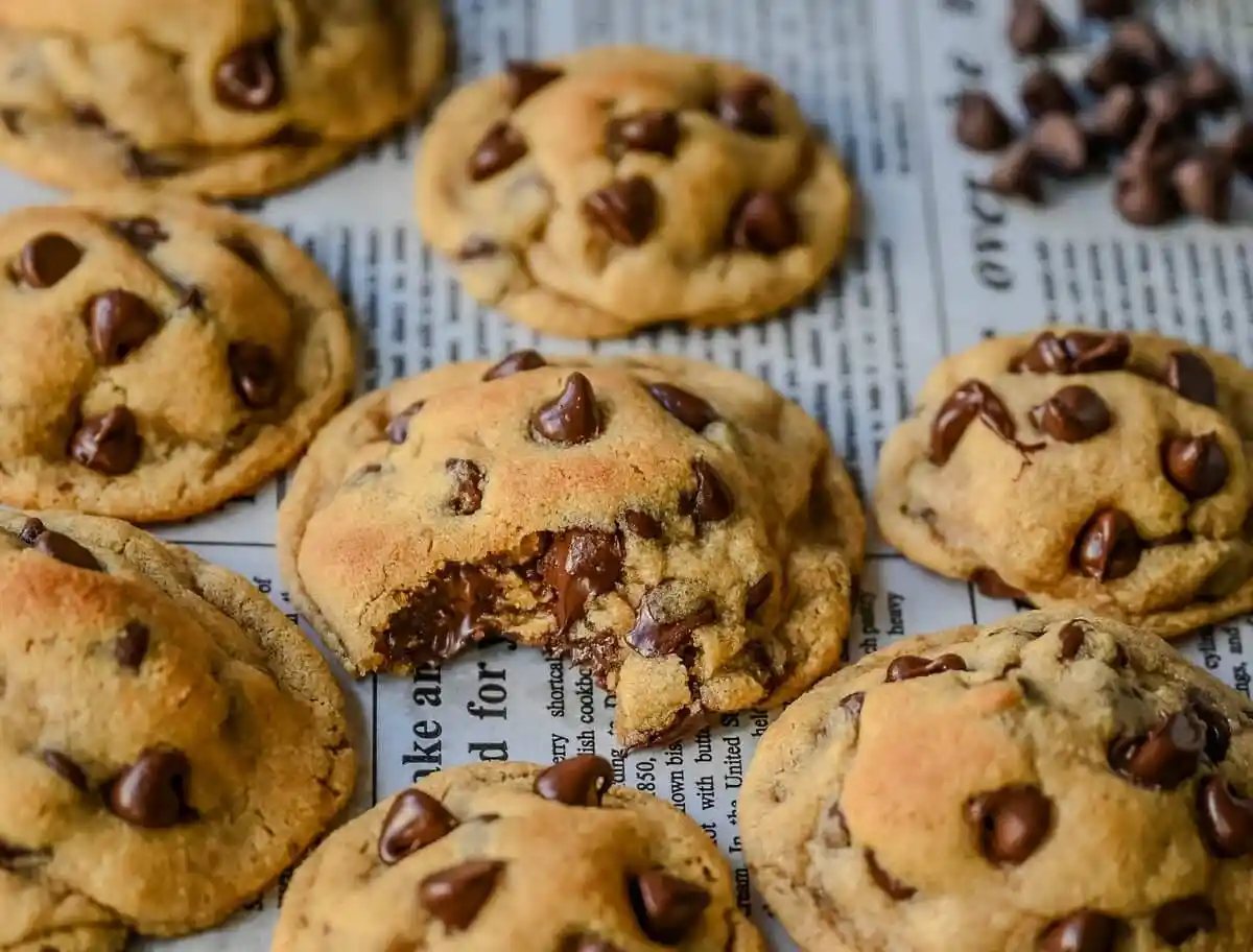 These chewy almond flour chocolate chip cookies are soft in the middle, crisp on the edges, and filled with chocolate chips. These gluten-free chocolate chip cookies are flourless making them the perfect gluten free cookie that still tastes absolutely delicious. You will love this soft and chewy gluten-free chocolate chip cookie recipe!