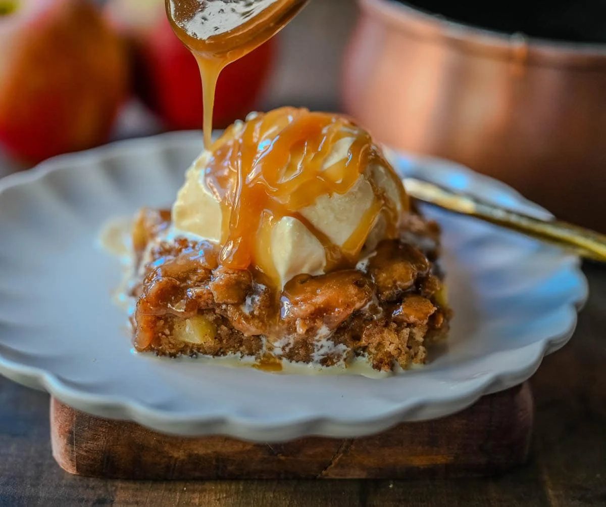 Apple Cake with Salted Caramel