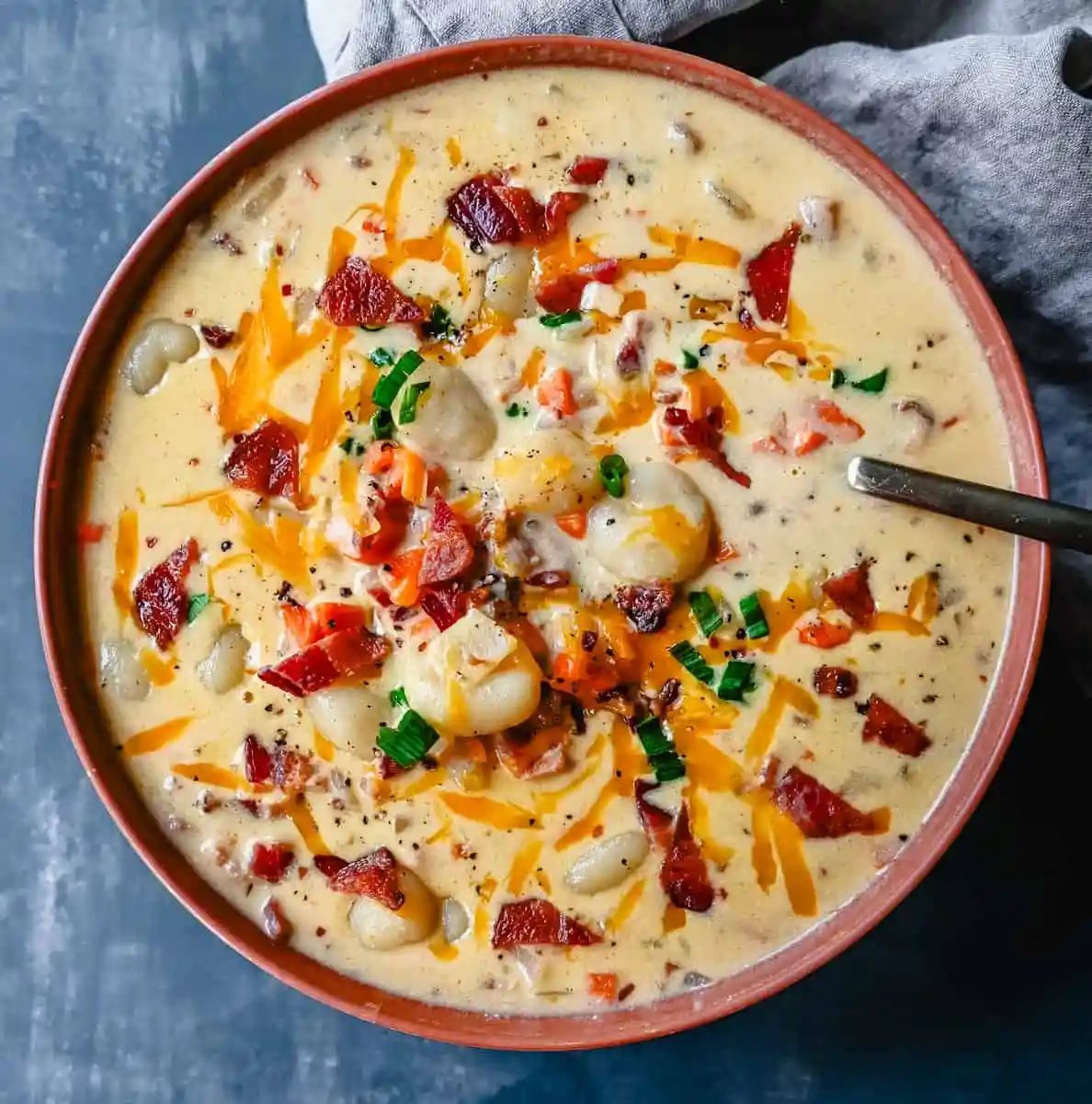Bacon Cheddar Gnocchi Soup