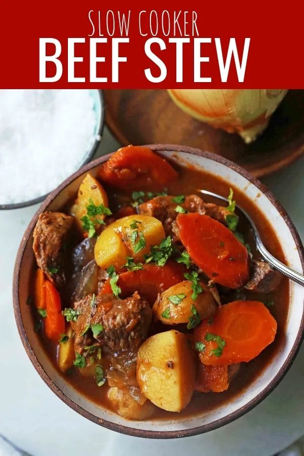 Hearty Beef Stew Recipe is the ultimate comfort food. A healthy beef stew recipe using lean beef, yukon gold potatoes, carrots, onions, in a rich broth. The perfect beef stew recipe! www.modernhoney.com #beefstew #beefstewrecipe #beefsoup #homemadebeefstew #comfortfood #Kroger