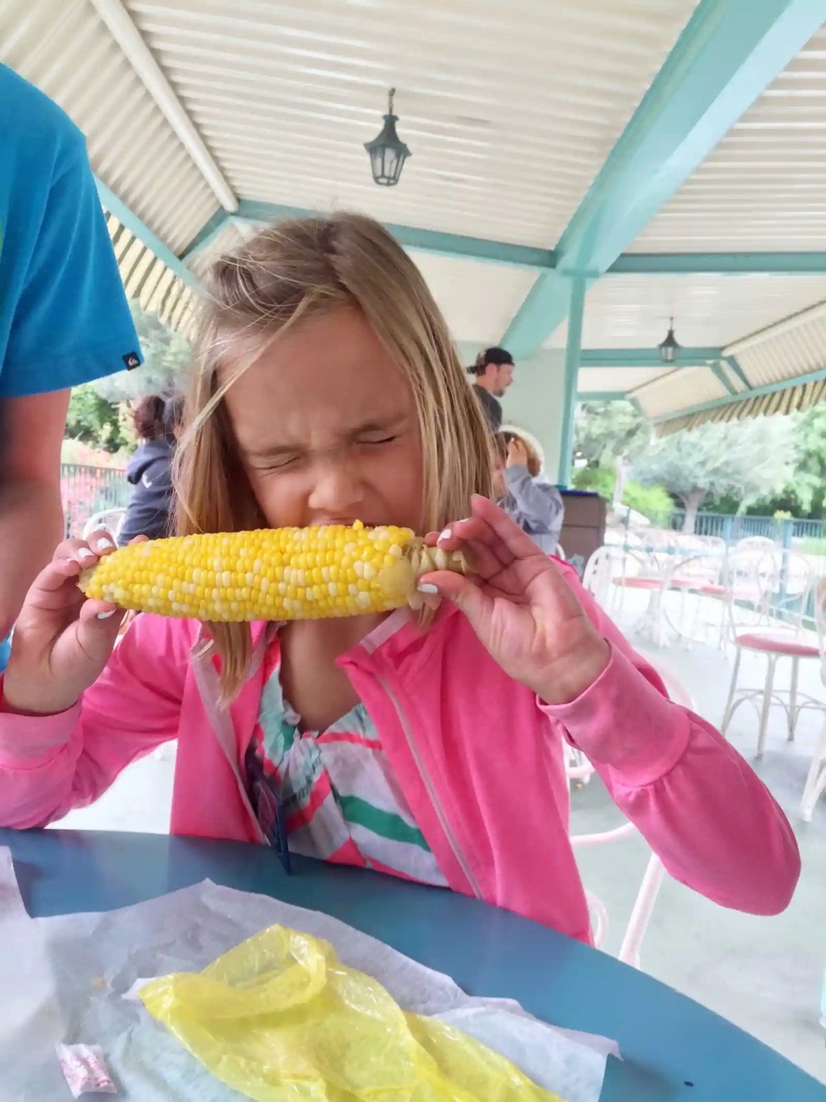 Buttered Corn at Disneyland. The Best Eats and Treats at Disneyland. The best food to eat at Disneyland. A list of the most popular and favorite food at Disneyland parks. A list of what to eat at Disneyland. www.modernhoney.com