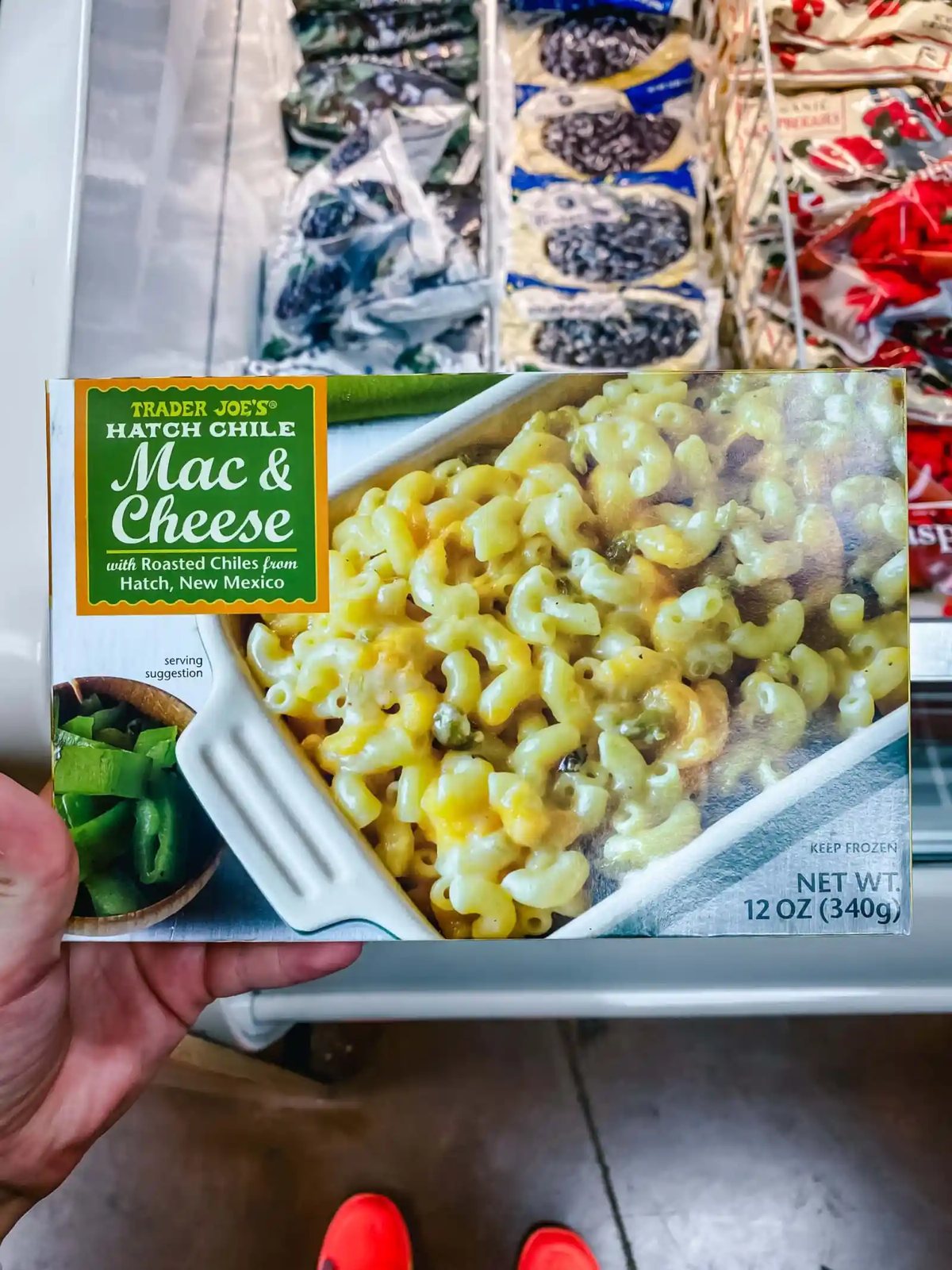 Hatch Chile Mac and Cheese from Trader Joe's. Best Things to Buy from Trader Joe's.