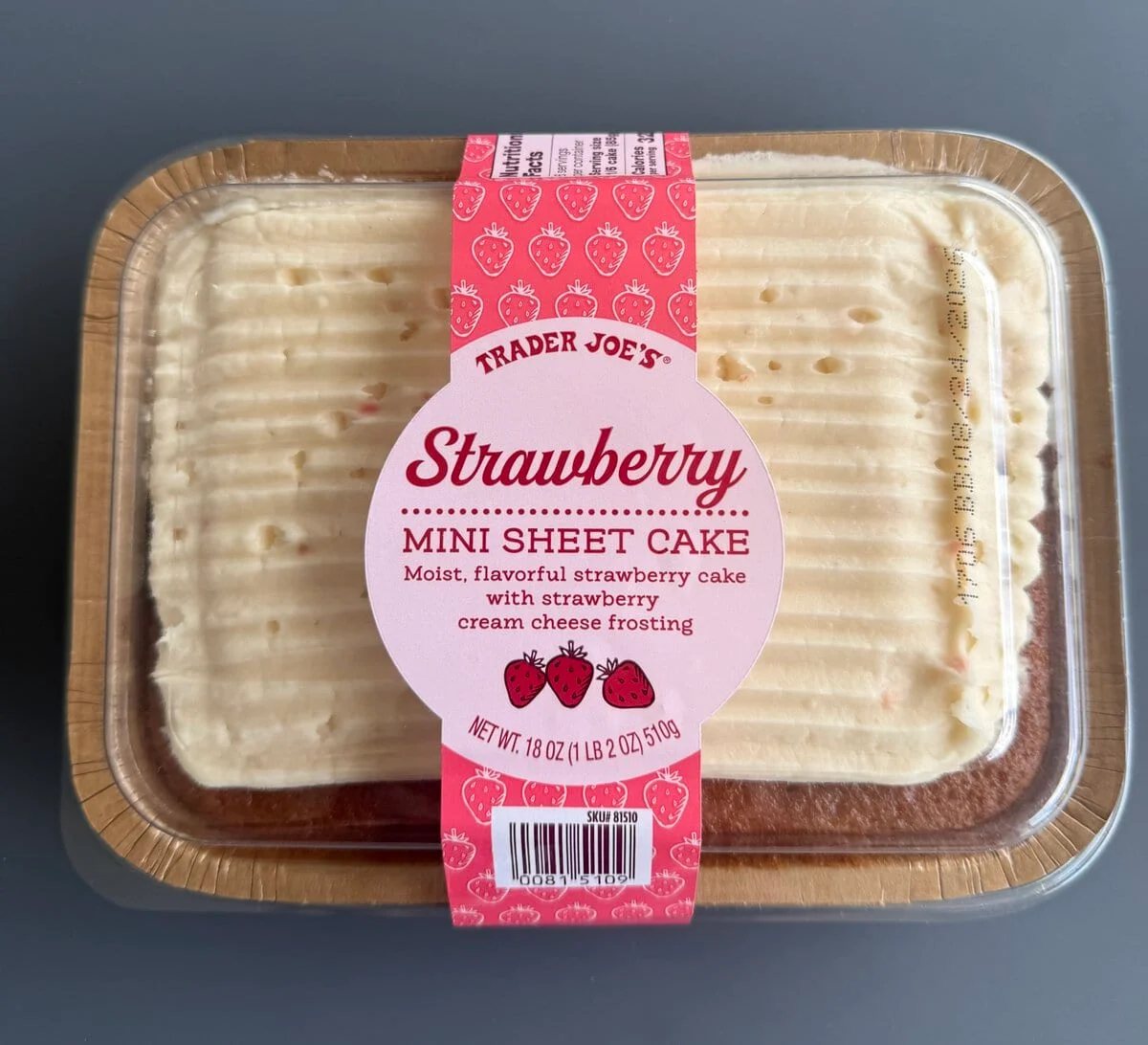 Trader Joe's Strawberry sheet cake