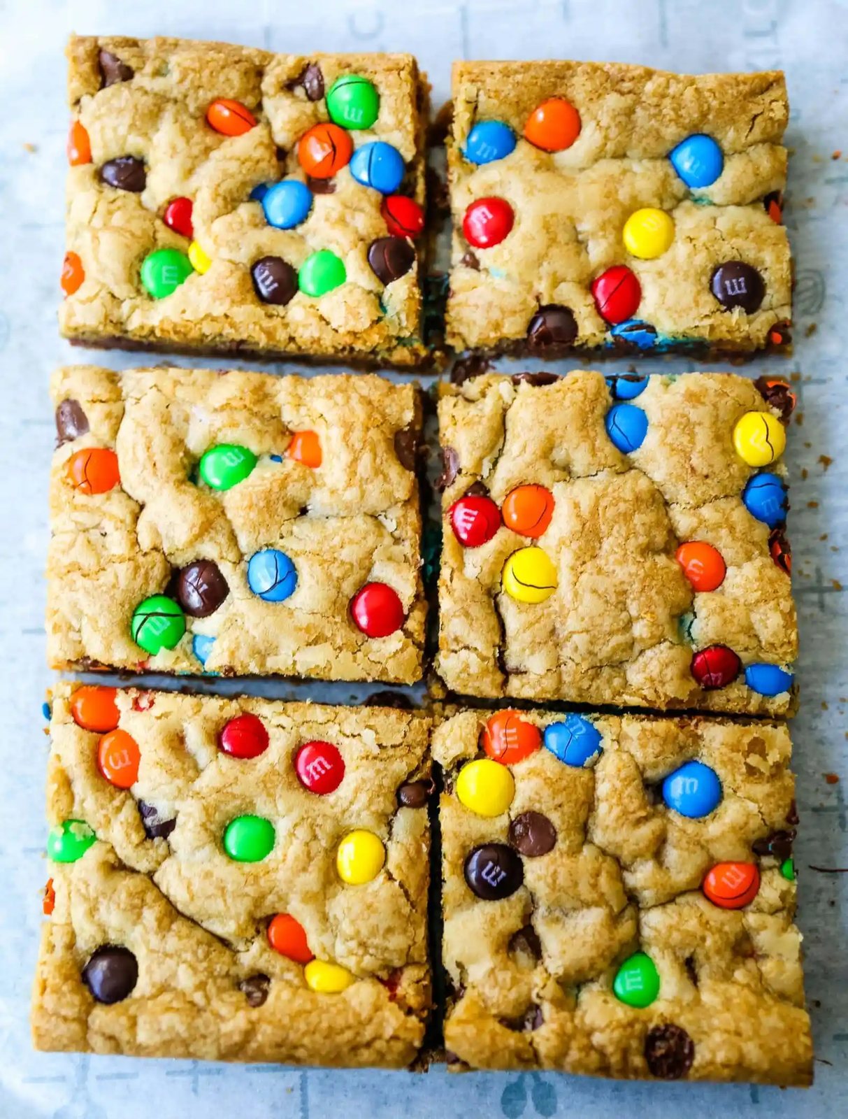 M & M Cookie Bars