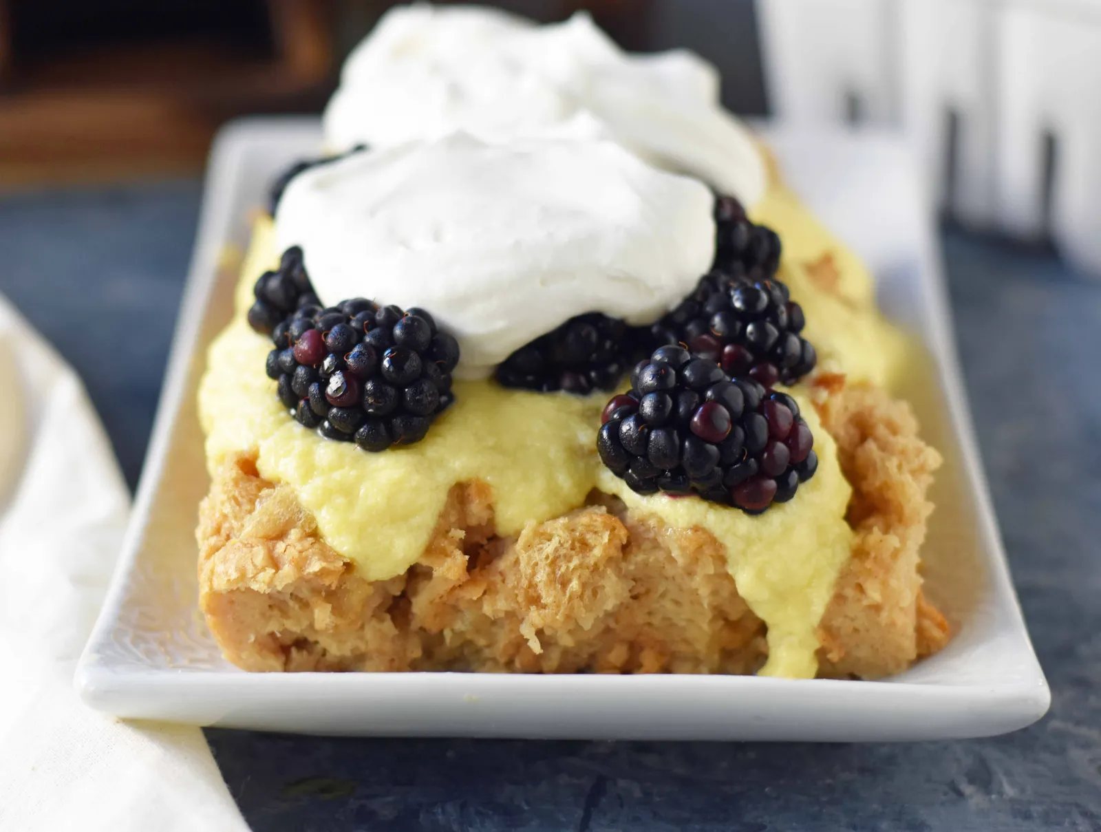 Blackberry Bread Pudding