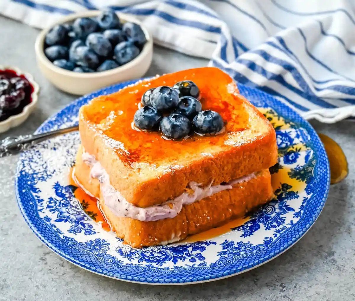 Blueberry Cheesecake Stuffed French Toast