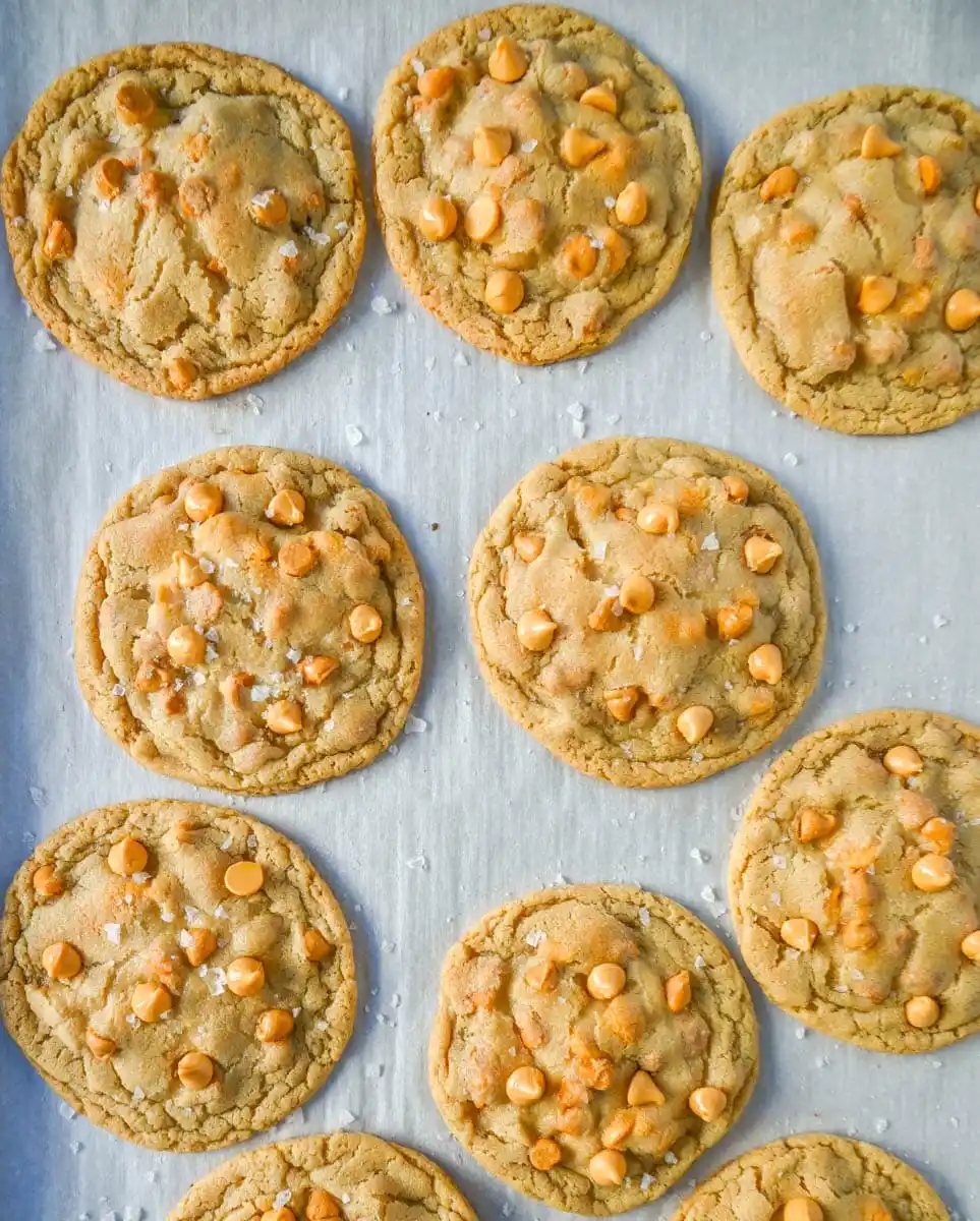 Butterscotch Chip Cookies. These soft butterscotch cookies with crispy edges and perfectly chewy on the inside filled with rich, buttery butterscotch chips. This salty and sweet cookie will definitely be a favorite!