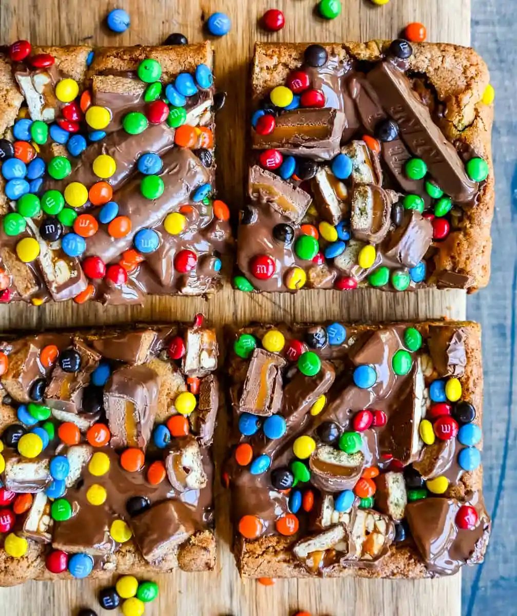 Candy Bar Cookie Bars