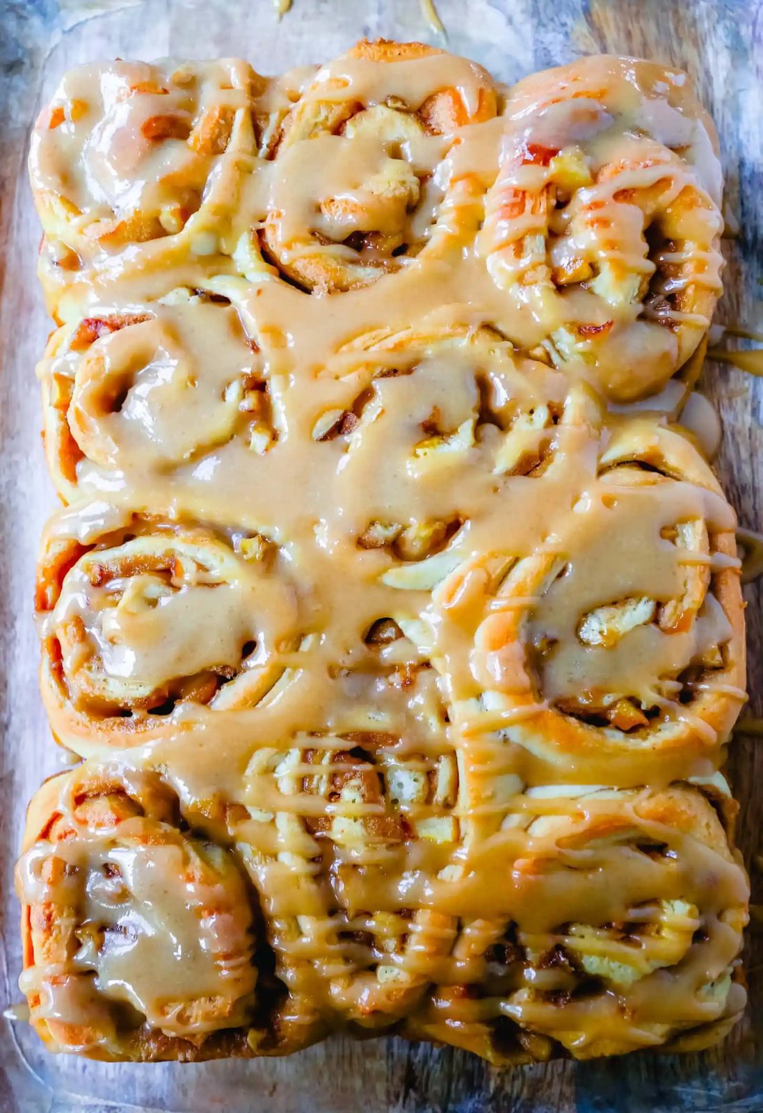 Caramel Apple Cinnamon Rolls