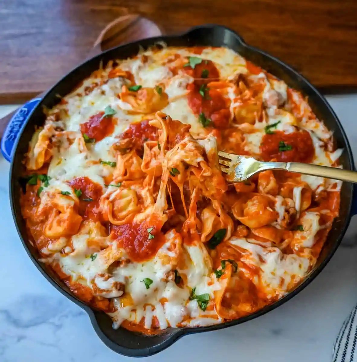Cheese Tortellini with Sausage Ragu