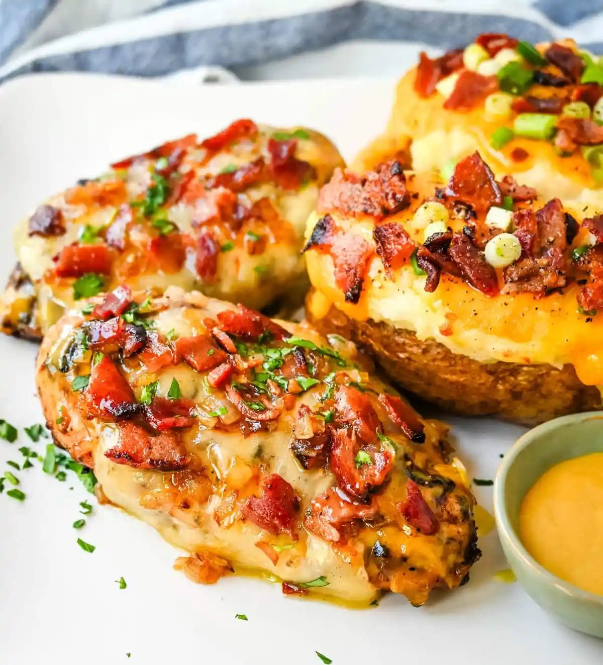 Cheesy Bacon Smothered Chicken