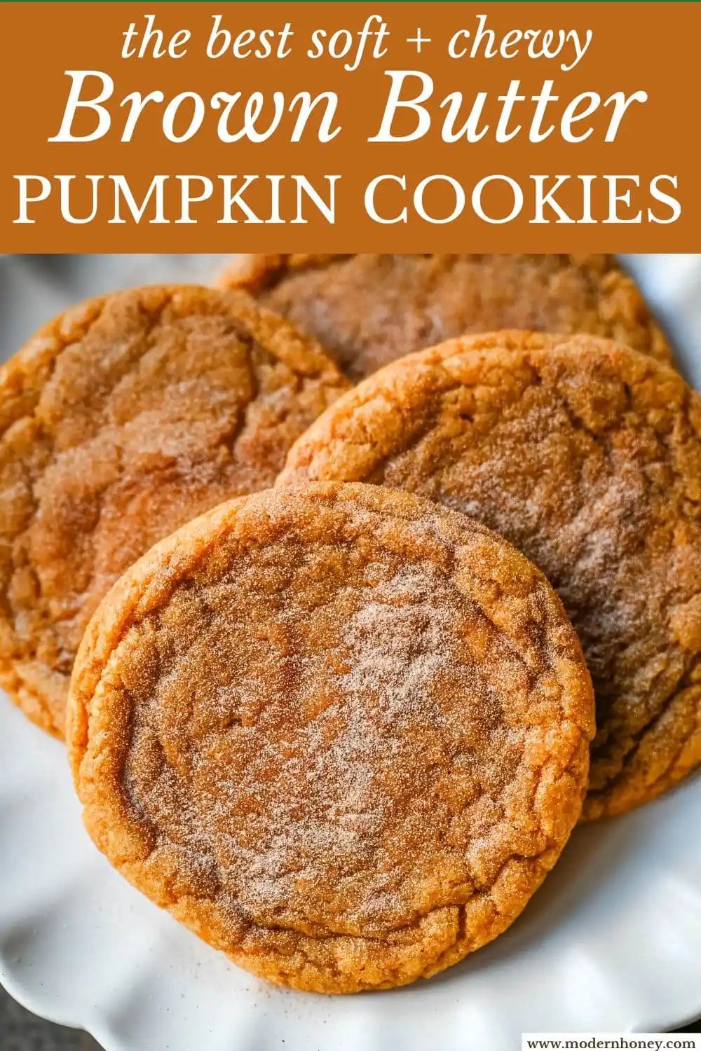 This Brown Butter Pumpkin Cookie Recipe combines warm spices, pumpkin, and rich brown butter flavor to create the perfect Fall cookie. This is the best soft and chewy pumpkin cookie!