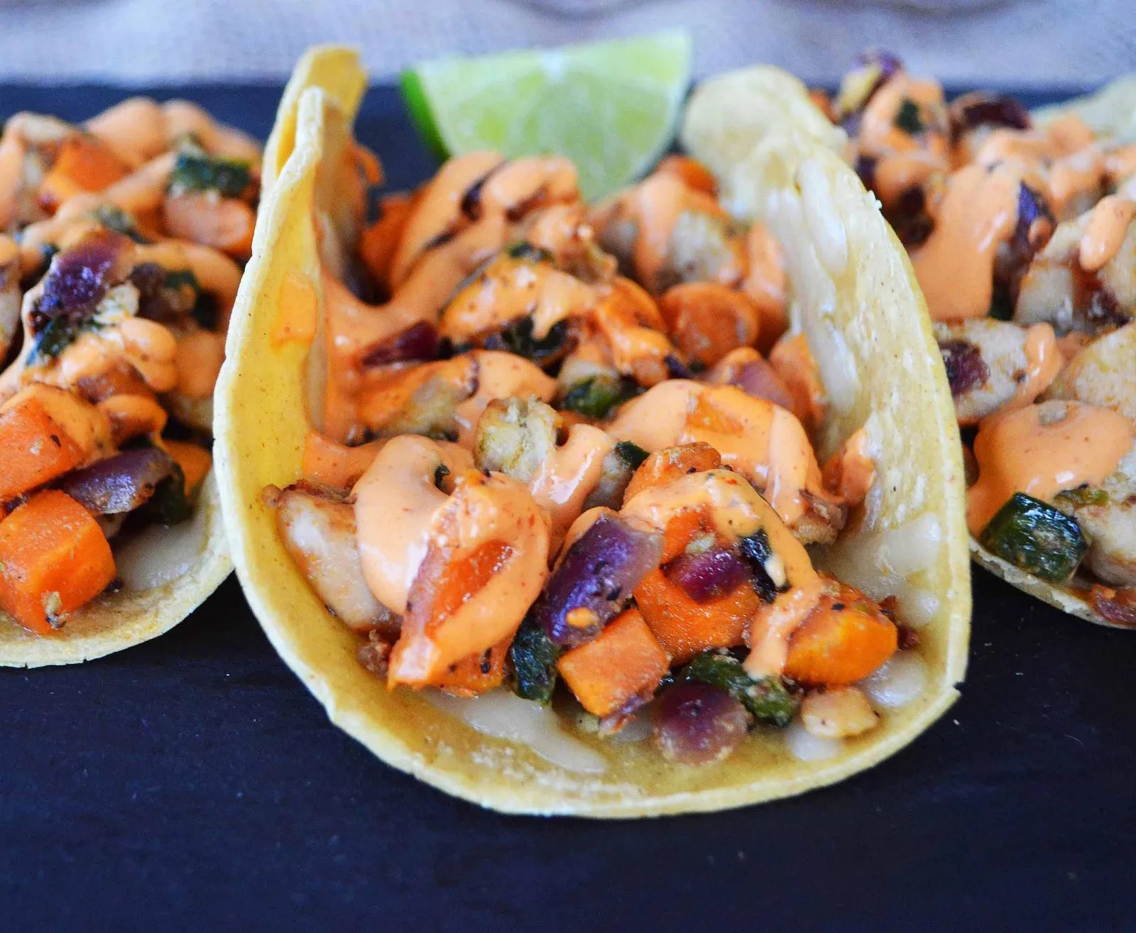 Chicken Poblano Sweet Potato Tacos