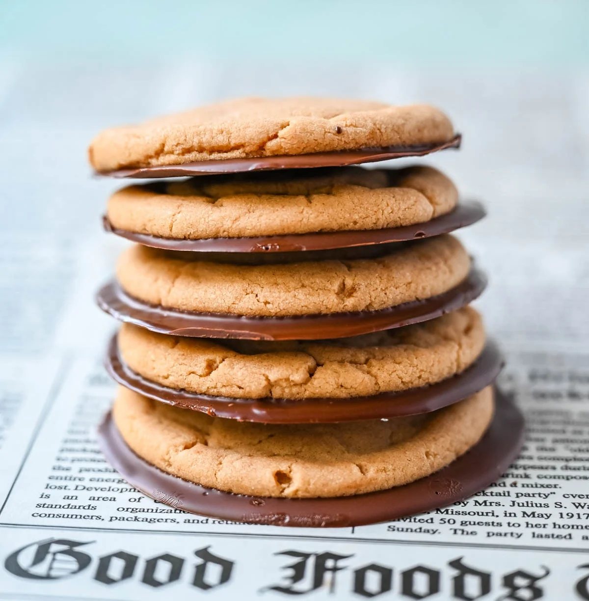 Chocolate Bottom Peanut Butter Cookies