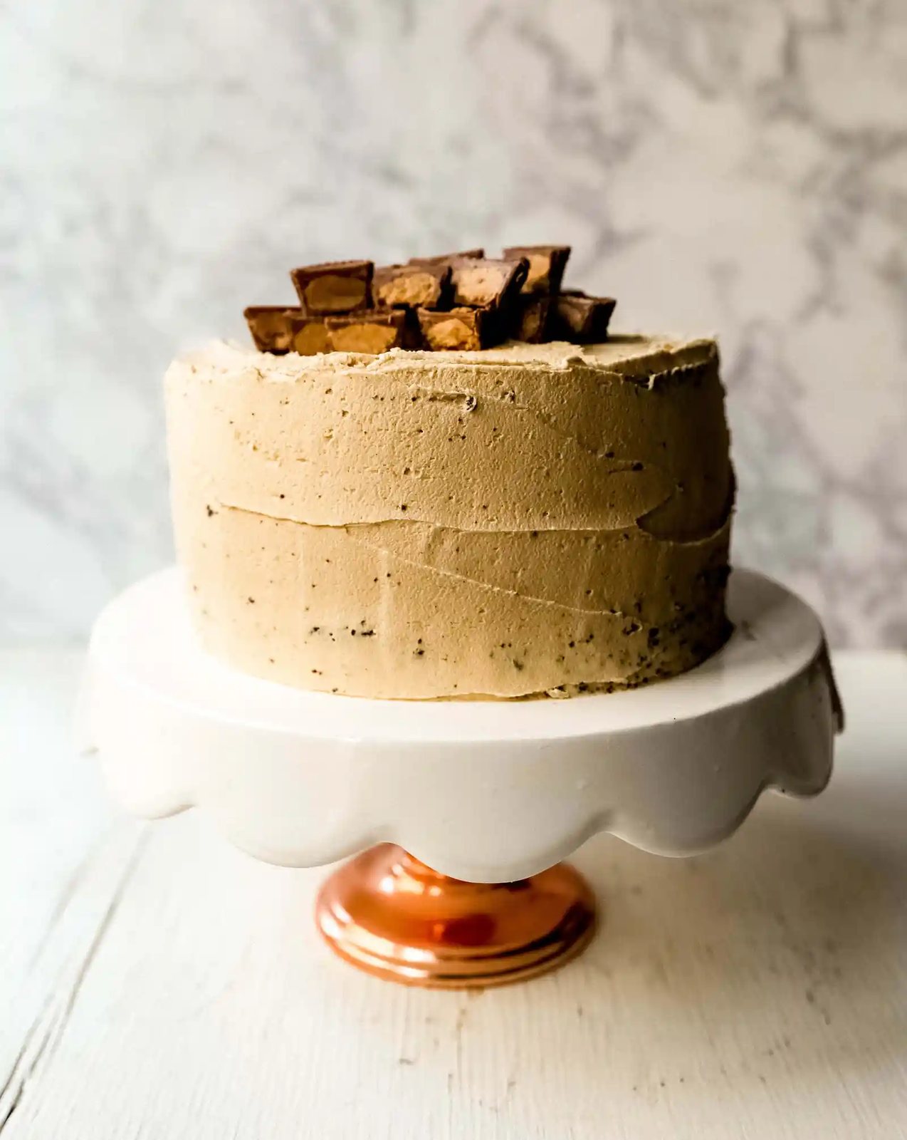 Chocolate Cake with Peanut Butter Frosting