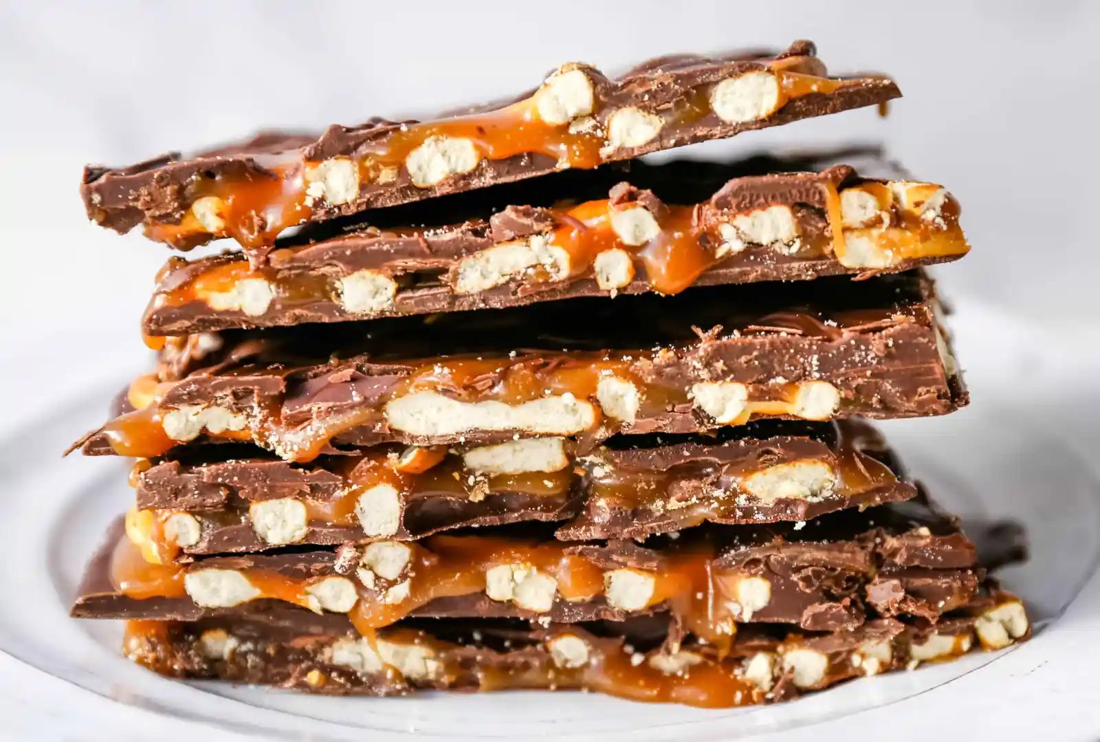Chocolate Caramel Pretzel Bark