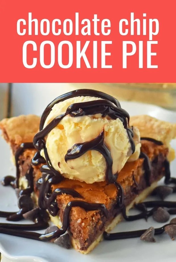 Chocolate Chip Cookie Pie. The best cookie pie recipe. www.modernhoney.com #cookiepie #chocolatechipcookiepie #nestlepie #nestletollhousepie