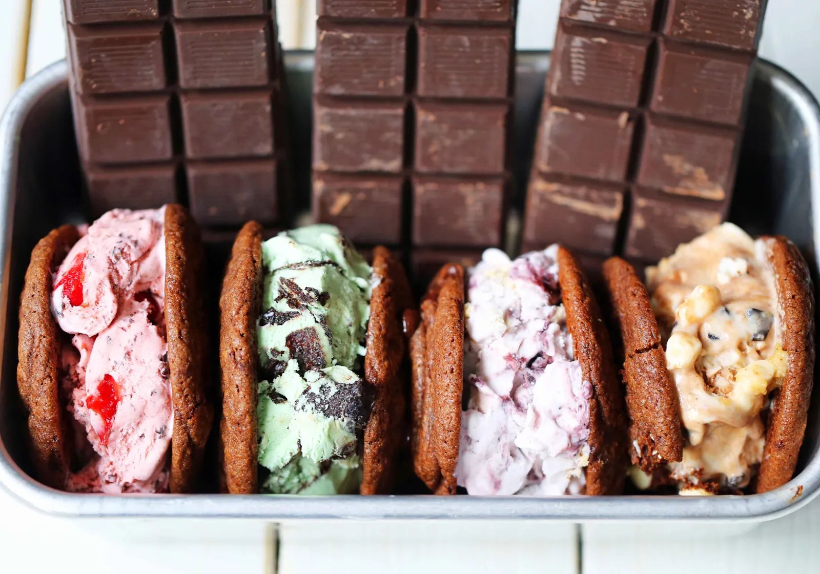 Chocolate Cookie Ice Cream Sandwiches