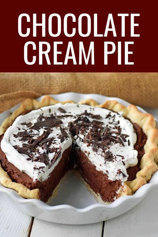 Chocolate Cream Pie. A homemade rich chocolate silk pie with a homemade chocolate custard. The best chocolate cream pie. www.modernhoney.com #chocolatecreampie #chocolatepie #pie #pierecipes #chocolate