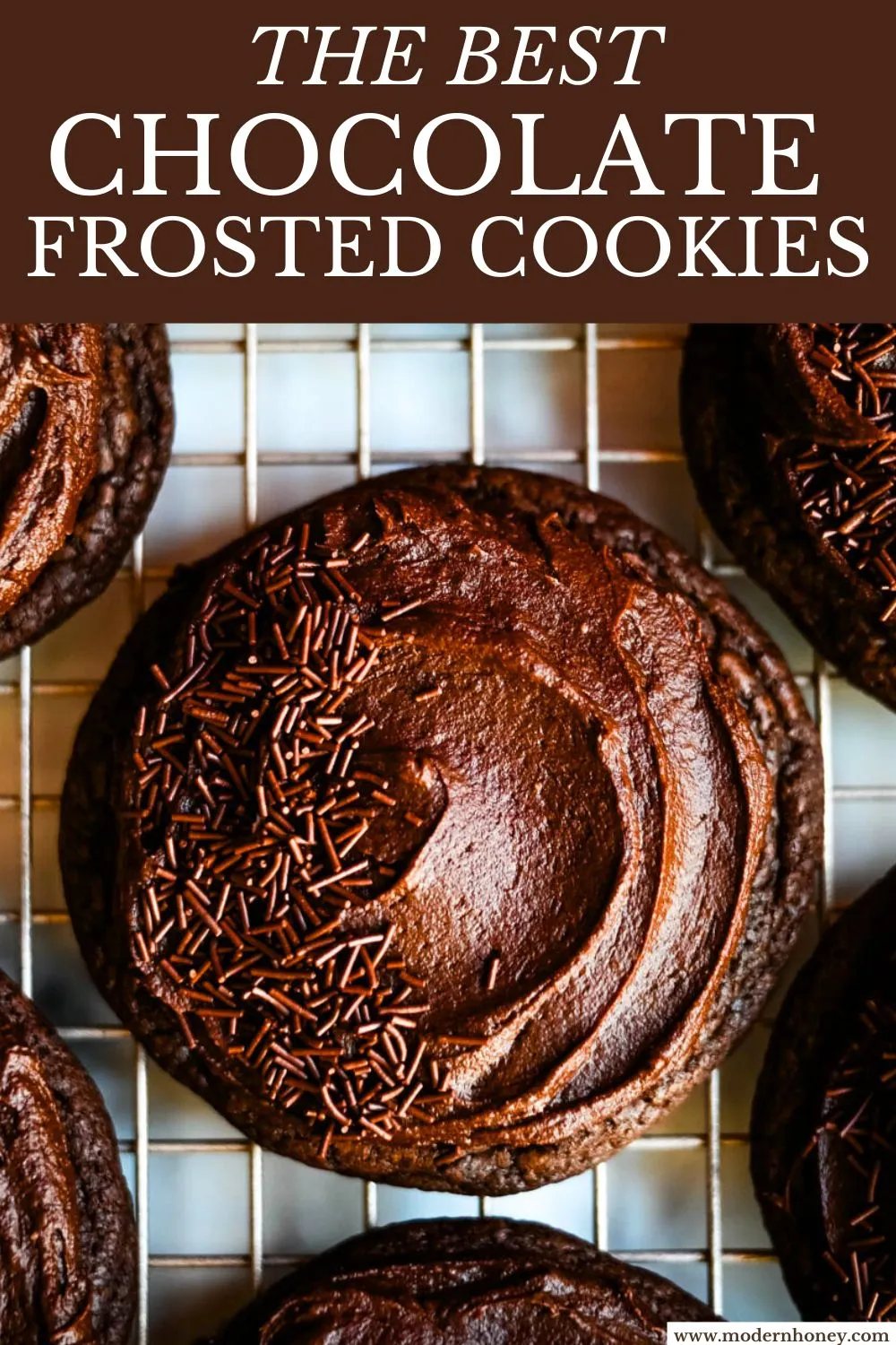 These easy Chocolate Frosted Cookies combine soft chocolate cookies with a rich, chocolate buttercream frosting. The double chocolate cookie base is filled with melty chocolate chips and a smooth cocoa frosting on top. These Frosted Chocolate Cookies are a chocolate lover’s dream.