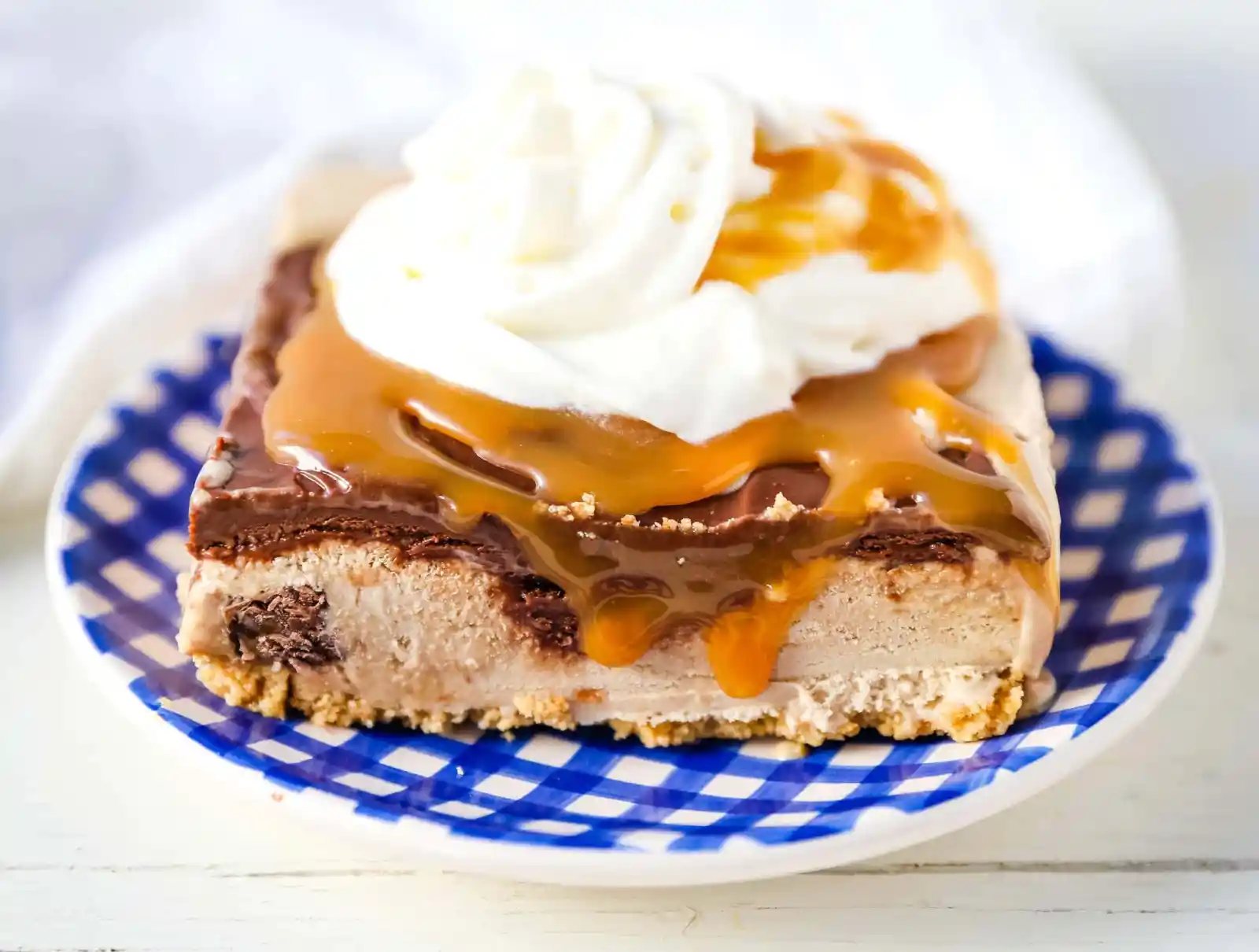Chocolate Fudge Caramel Ice Cream Dessert
