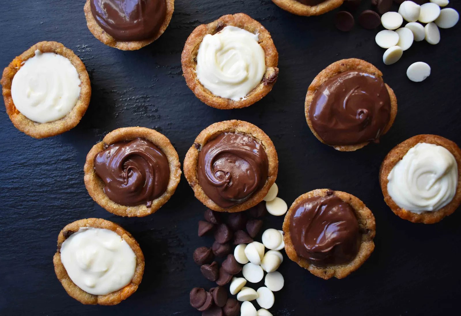 Chocolate Ganache Filled Cookie Cups
