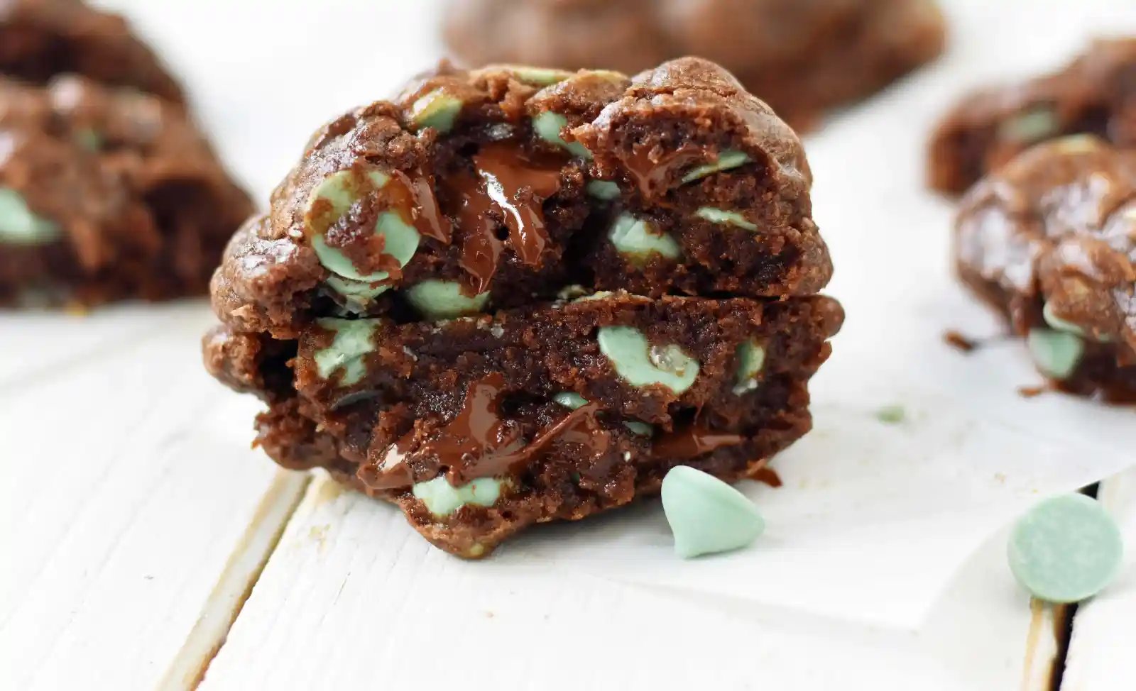 Chocolate Mint Chip Cookies