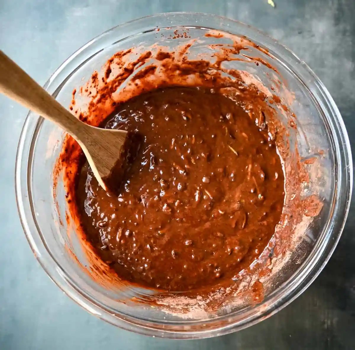 Chocolate Zucchini Cake Batter