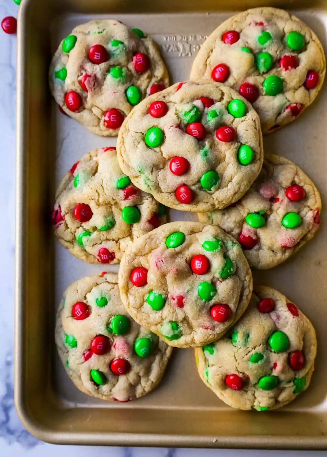Christmas M&M Cookies