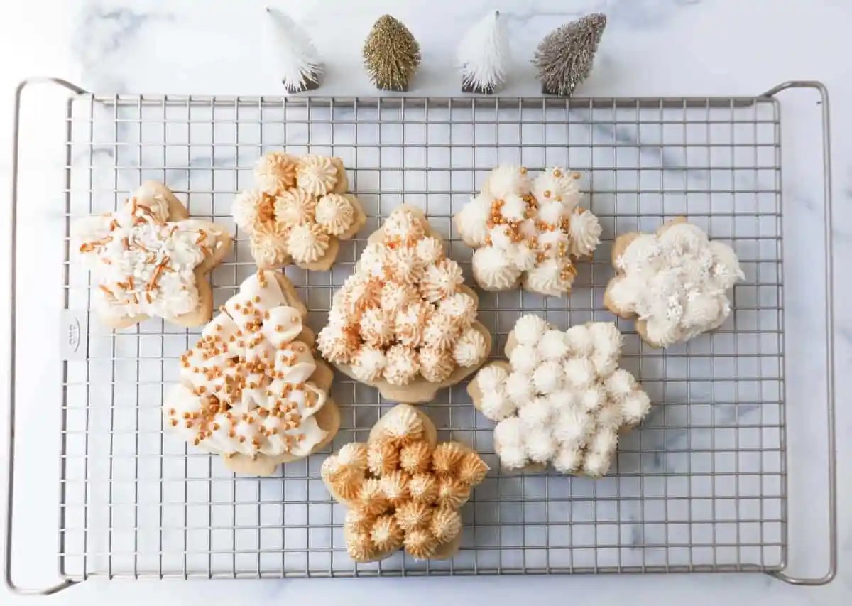 Soft, chewy homemade Christmas Sugar cookies with buttercream frosting. This is the best cut out sugar cookie recipe!