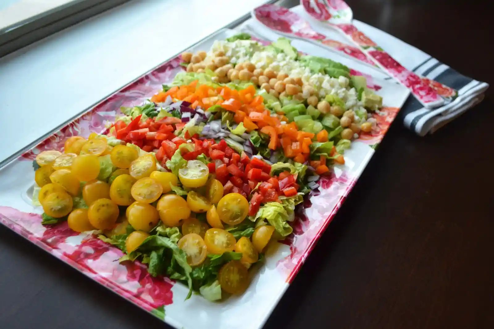Color Me Pretty Salad. It's a powerhouse salad packed with every color in the rainbow of vegetables.