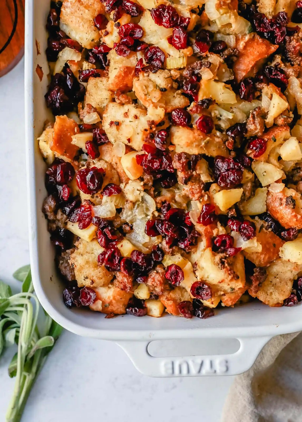 Cranberry Apple Sausage Stuffing