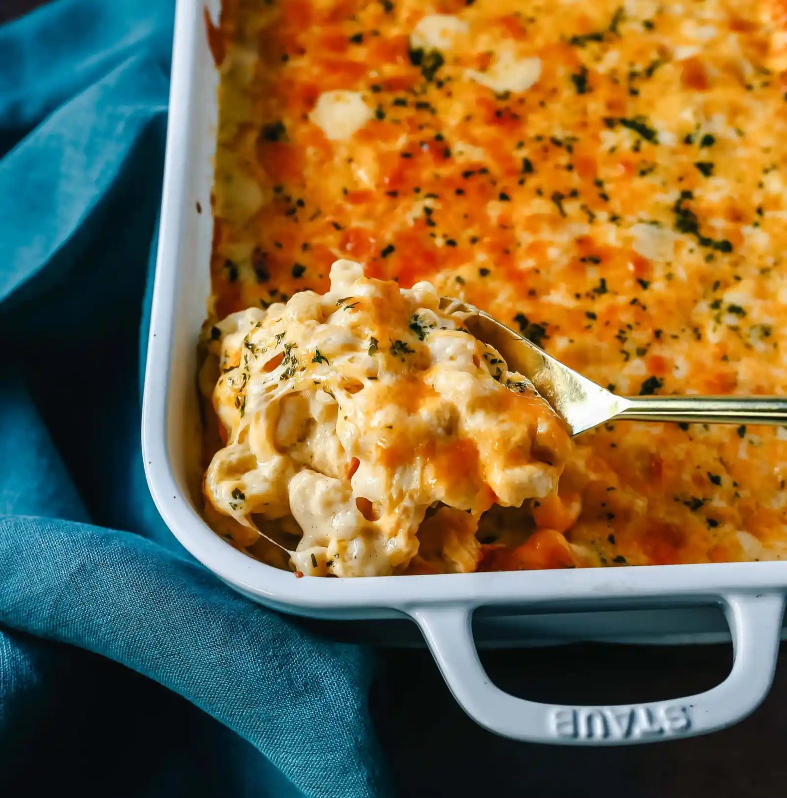 Creamy Baked Four Cheese Mac and Cheese