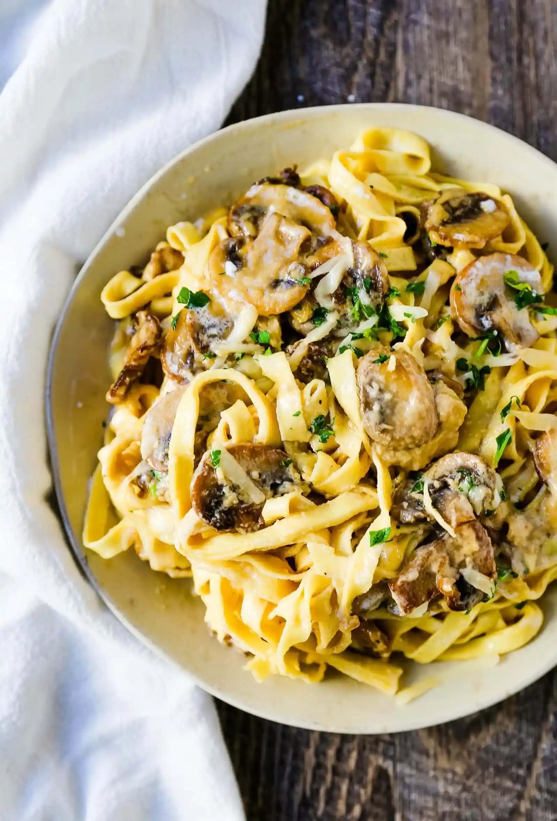 Creamy Mushroom Fettuccine
