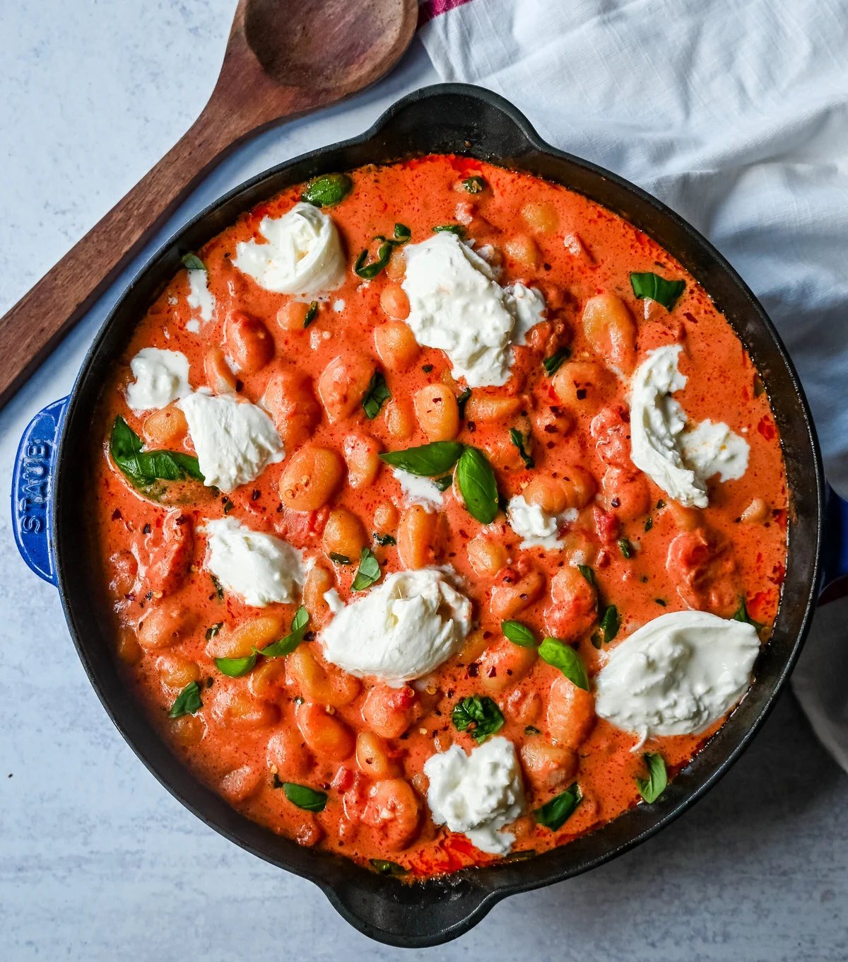 Creamy Tomato Gnocchi with Burrata