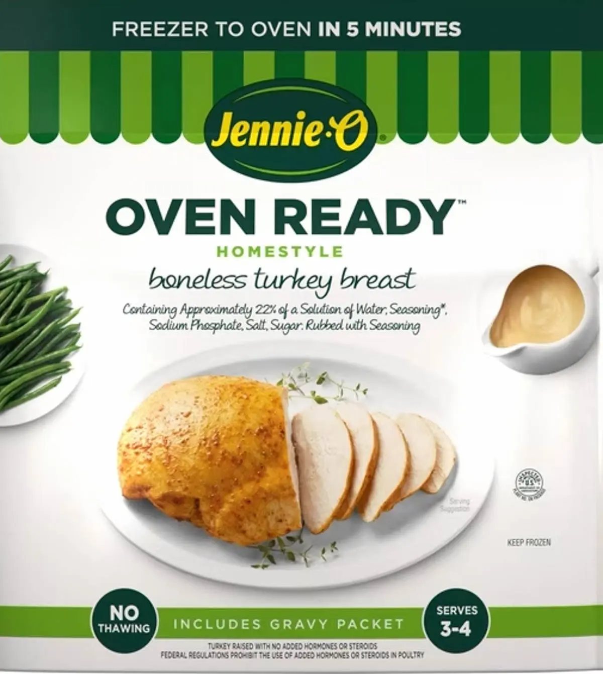 Jennie-O oven ready boneless turkey breast cooked in a slow cooker crockpot.