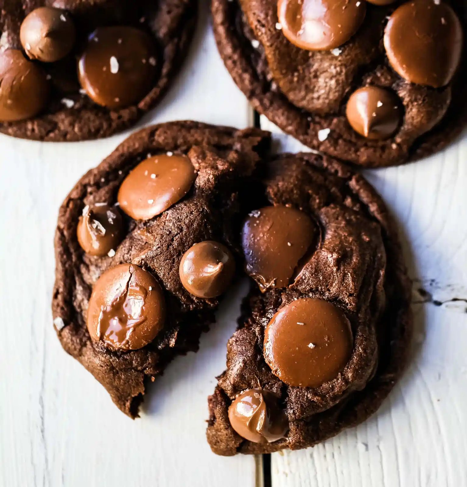 Double Chocolate Cookies Rich, velvety, melt-in-your-mouth chocolate cookies with melted chocolate chunks. The perfect double chocolate chip cookie recipe! How to make the best double chocolate chip cookies! www.modernhoney.com #chocolatecookies #doublechocolatecookies #chocolate #chocolaterecipes
