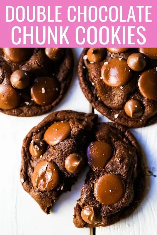 Double Chocolate Cookies Rich, velvety, melt-in-your-mouth chocolate cookies with melted chocolate chunks. The perfect double chocolate chip cookie recipe! How to make the best double chocolate chip cookies! www.modernhoney.com #chocolatecookies #doublechocolatecookies #chocolate #chocolaterecipes