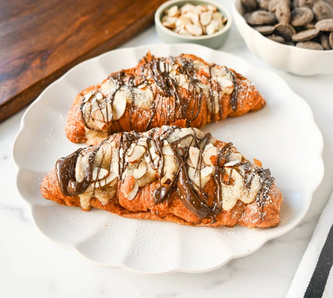 Easy Chocolate Almond Croissants