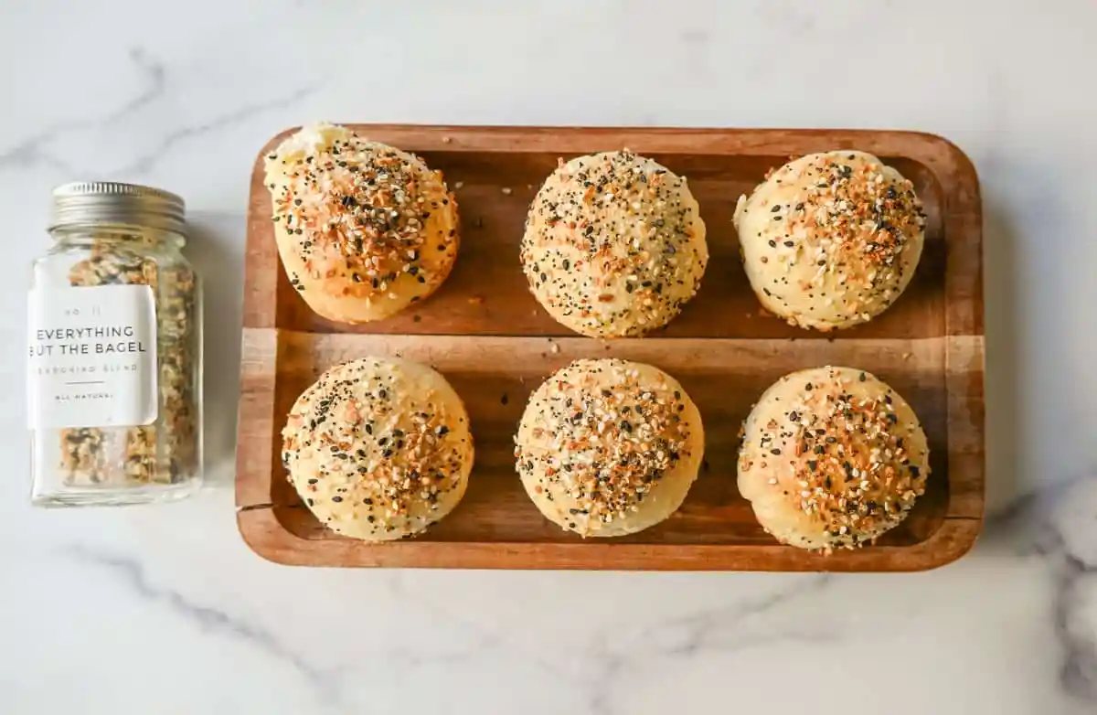 Everything Bagel Cream Cheese Bites. These viral Cream Cheese Filled Everything Bagel Bites are so easy to make and everyone loves them! These Stuffed Bagel Minis are an everything bagel and cream cheese all in one bite.