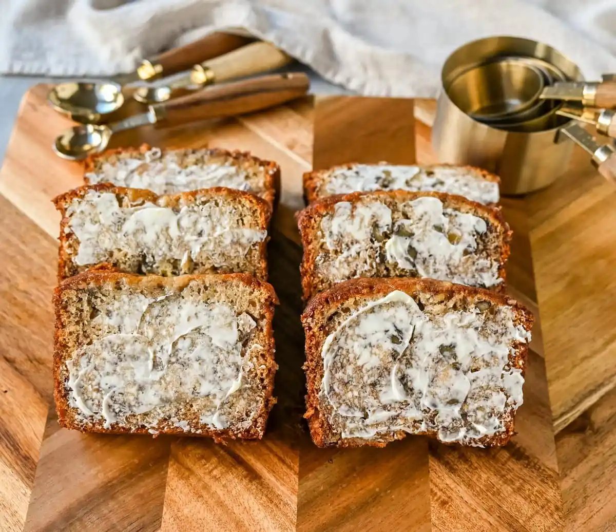 How to make the famous, award-winning Flour Bakery Banana Bread. This is the best banana nut bread recipe and is perfectly moist with sweet banana flavor.