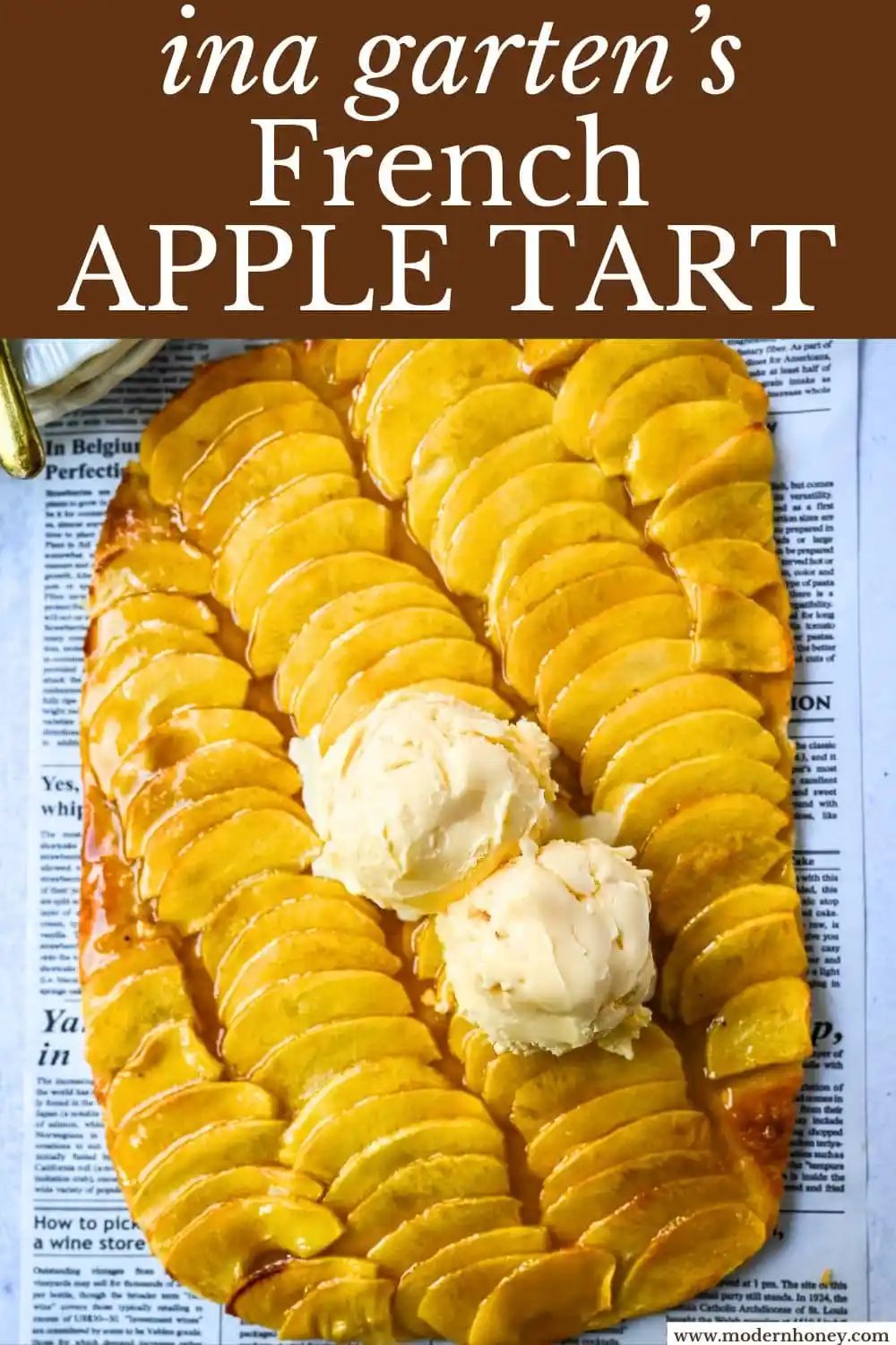 This homemade French Apple Tart recipe features a buttery crust, thinly sliced Granny Smith apples, and a golden apricot glaze for a bakery-style dessert. This Ina Garten French Apple Tart recipe is the best apple tart recipe, perfect for entertaining, holidays or any Fall baking.