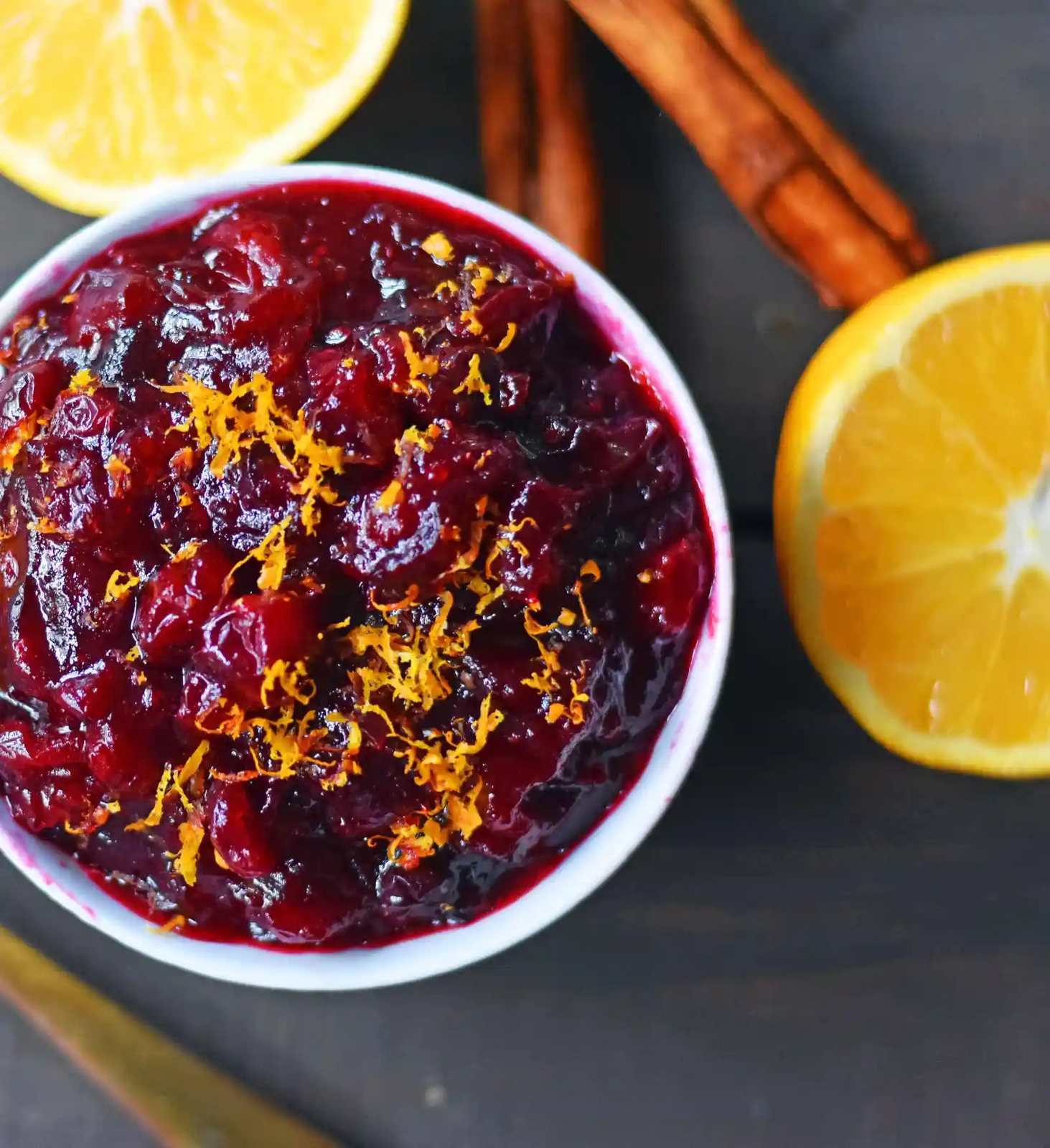 Fresh Homemade Cranberry Orange Sauce. How to make cranberry relish from scratch. A simple cranberry sauce recipe with fresh cranberries, sugar, orange juice, and a cinnamon stick. www.modernhoney.com