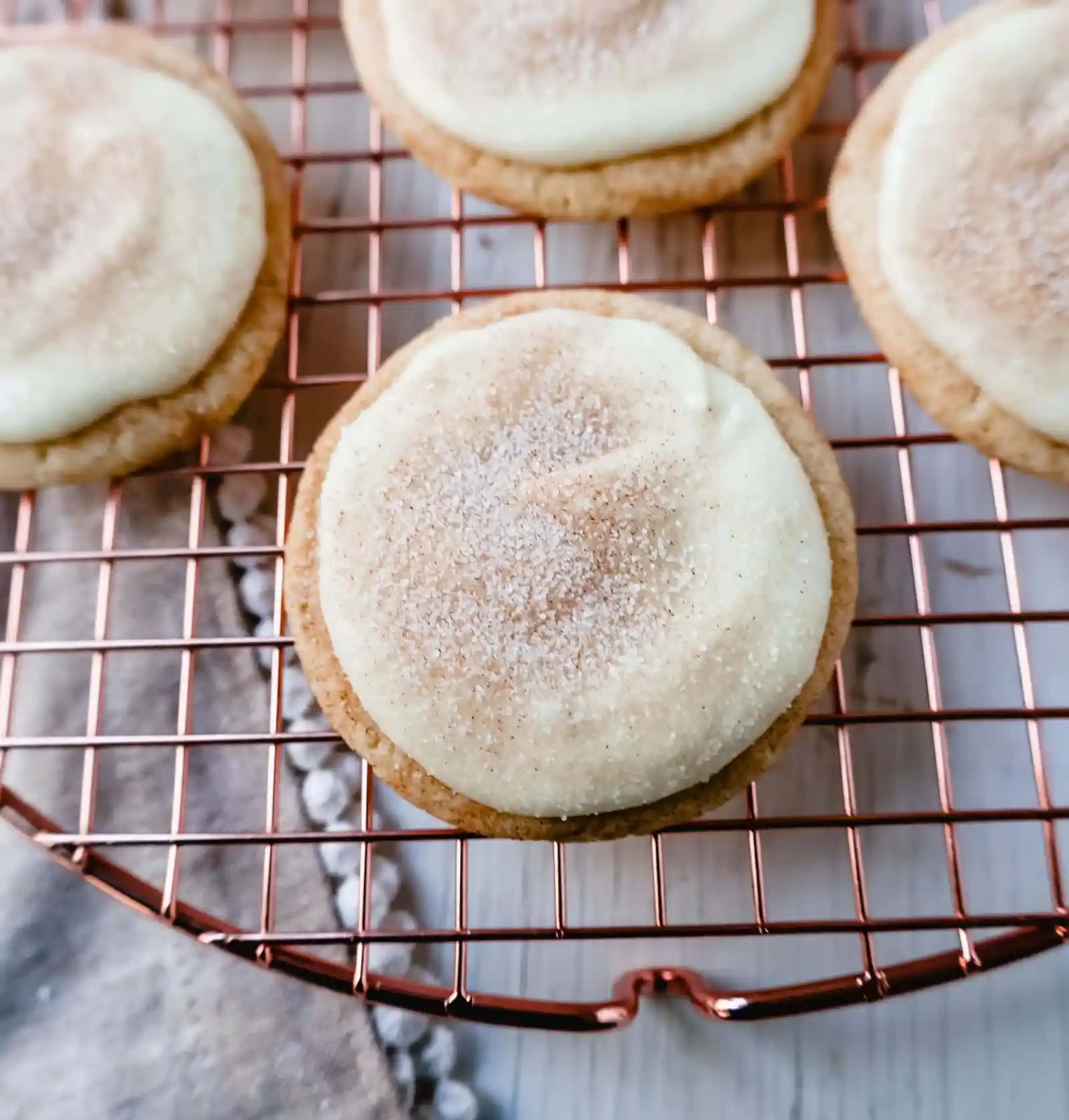 Frosted Snickerdoodle Cookies