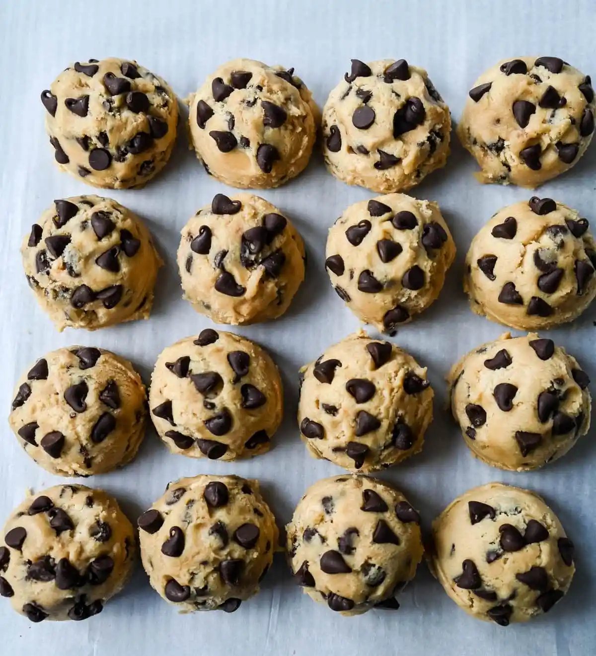 Chilling the chocolate chip cookie dough using generic inexpensive ingredients