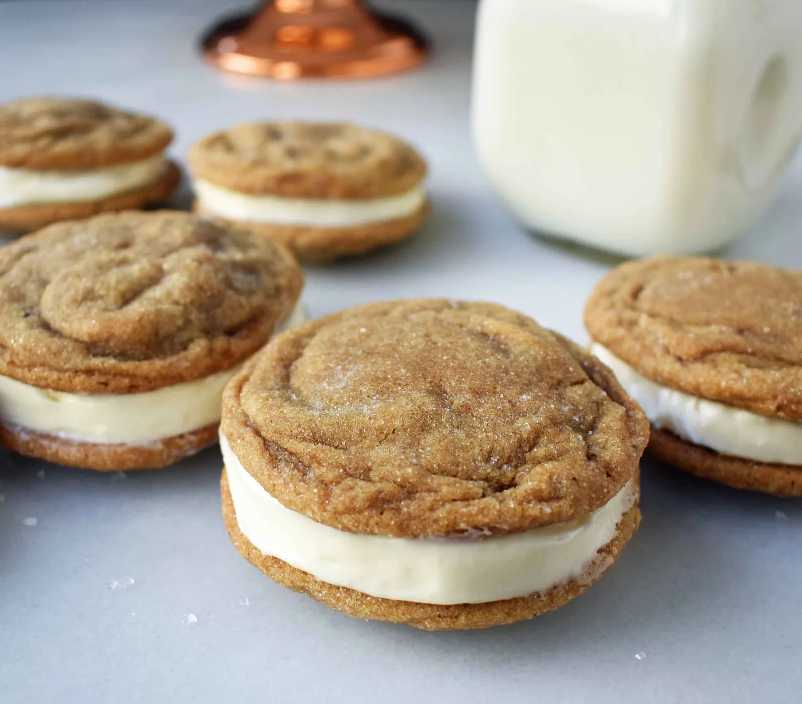 Gingersnap Oreos with Cream Cheese Filling