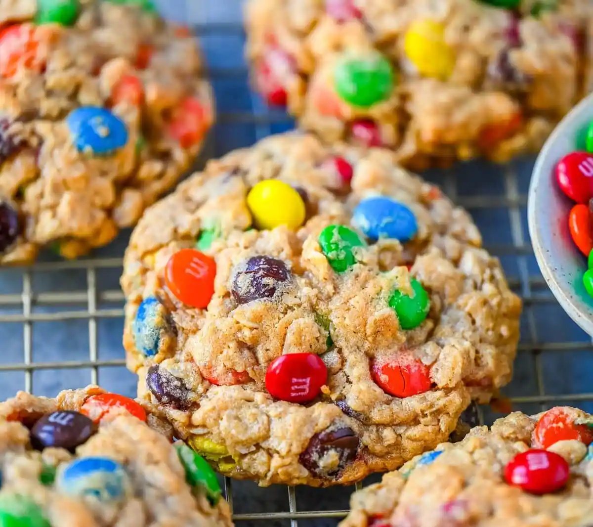 Gluten-Free Monster cookies are the perfect combination of oats, peanut butter, chocolate chips, and M&M's. The best part? They’re naturally gluten-free and naturally flourless. Whether you’re gluten-sensitive, celiac, or just love a hearty cookie, this Flourless Monster Cookie recipe will have you baking up a storm.