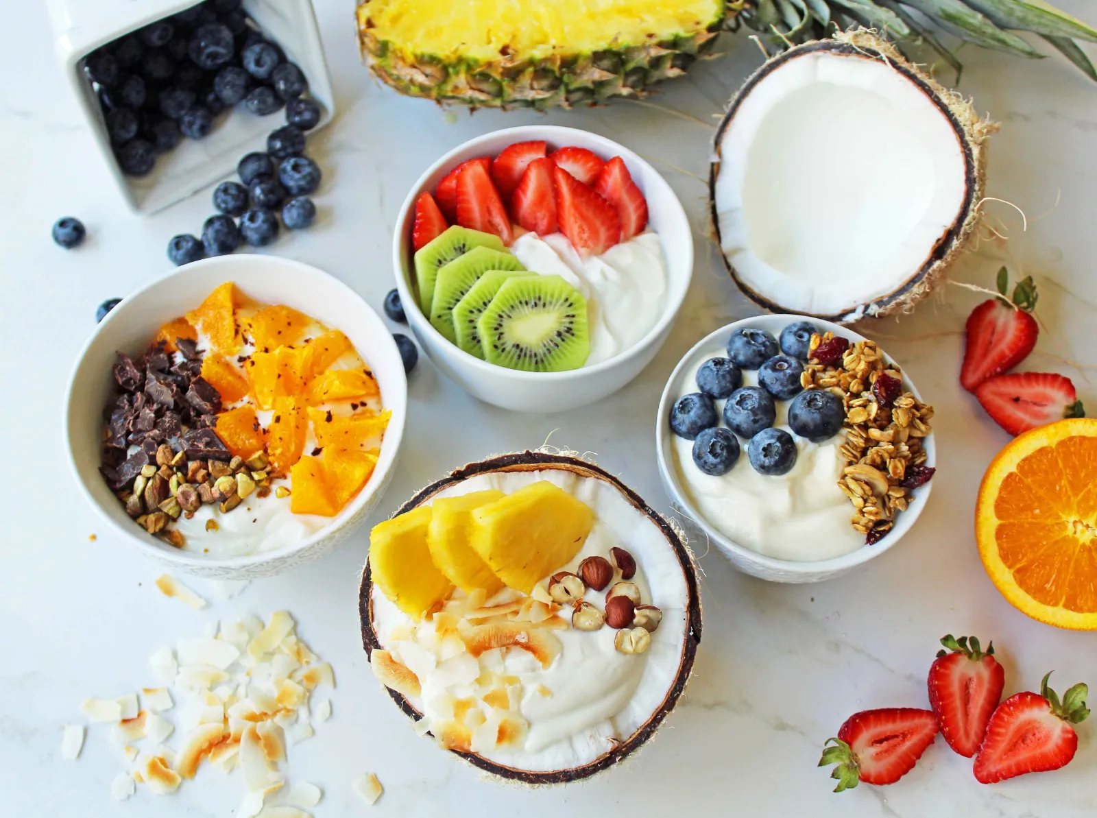 Greek Yogurt Breakfast Bowls with Toppings
