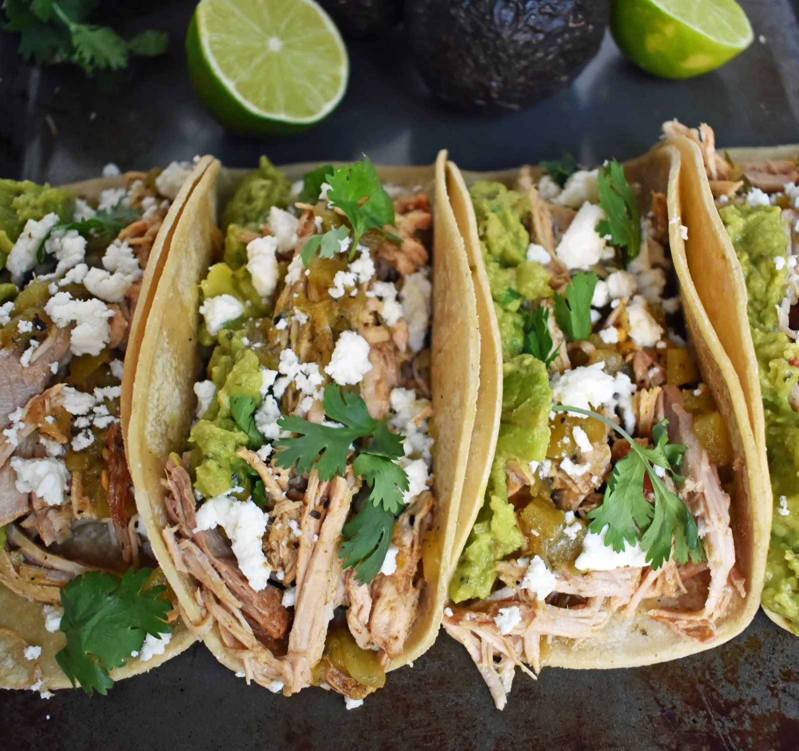 Green Chili Pork Carnitas Tacos